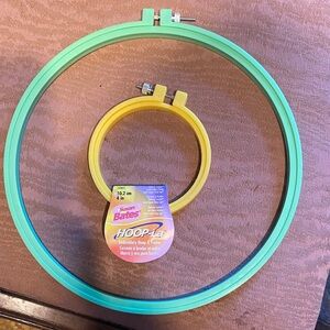 3/$15. Bates Hoop-La Yellow and Green Embroidery Hoops